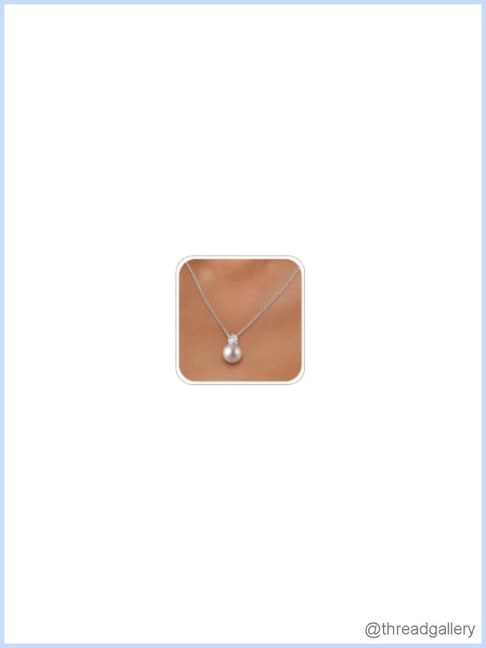14k Silver Plated Pearl Pendant Necklace Adjustable 18-20 Inch Women
